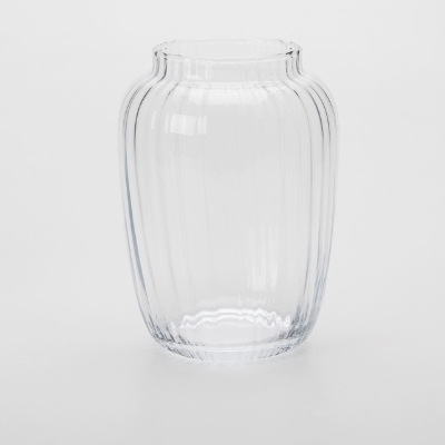 Vintage Ribbed Vase
